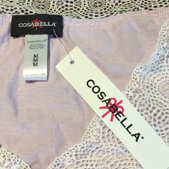 NWT $98 COSABELLA MEDIUM PETAL IVORY PERUGIA LONG SLEEVE PJ TOP - Picture 4 of 10